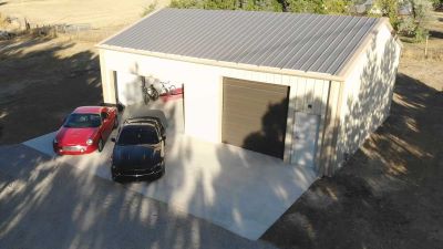 30x40x12 3-Car Metal Garage GT West